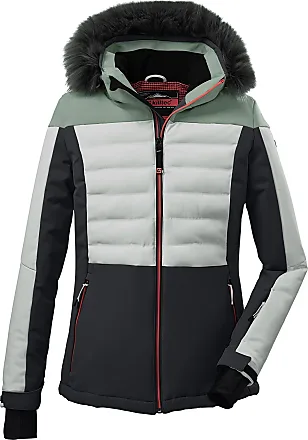 Vergleiche Preise 1 Winterjacke abzippbarer Damen für Killtec - Daunenoptik Ksw Wmn Jacke Ski Qltd grüngrau, EU | Schneefang, 44 Kapuze und Stylight Jckt mit in