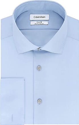 Calvin Klein Calvin Klein Mens Dress Shirt Slim Fit Non Iron Solid French Cuff