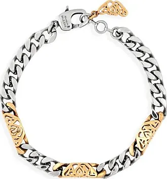 Versace logo-engraved embossed-detail bracelet - Gold