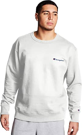 Champion Men's Pullover Eco Fleece Crew Sweatshirt White CS2465-045