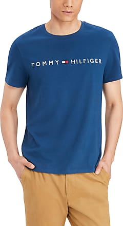Tommy Hilfiger Logo Block Crew-Neck Men's T-Shirt Olive Green 