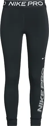 Nike Pro 365 Women's Mid-Rise Crop Leggings (Large, Black/Heather/White)