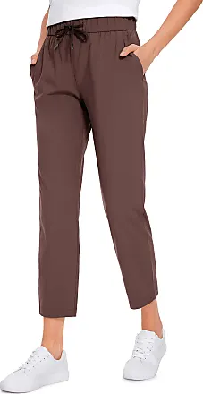CRZ YOGA Women's Lightweight Joggers Pants with Pockets Drawstring Workout  Running Pants with Elastic Waist Mauve Large