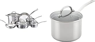 Farberware Millennium Stainless Steel Induction Sauce Pan With Lid, 3 Quart  - Silver