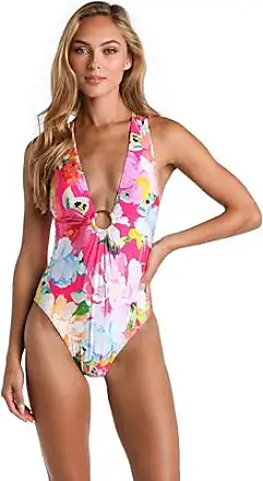 Sunshine 79 Sunshine Solids Keyhole V-Plunge One Piece - Electric Pink