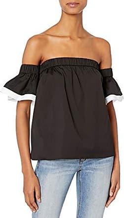 MILLY Womens Cotton Silk Stripe Off The Shoulder Blouse
