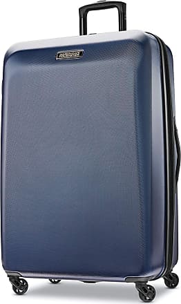 American Tourister American Tourister Moonlight Hardside Expandable Luggage with Spinner Wheels, Navy, Checked-Large 28-Inch