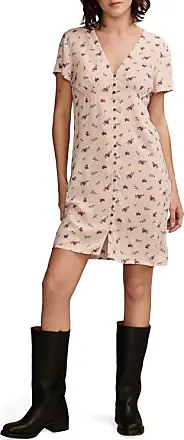 Lucky Brand Women's Printed Smocked Mini Dress, Whisper White Multi, X-Small  : : Clothing, Shoes & Accessories