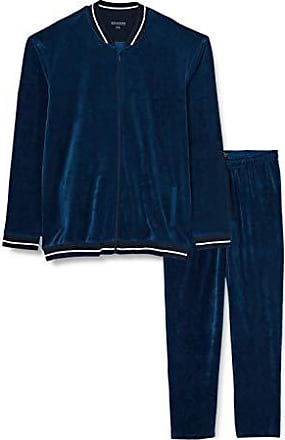 Schiesser Pyjama in Blau für Herren Herren Bekleidung Nachtwäsche Schlafanzüge und Loungewear 