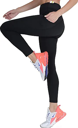 Yelete Women's Active High Rise 5-Pocket Capri Leggings BLACK
