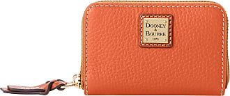 Dooney & Bourke Pebble Leather Credit Card Case Zip Around ,Black