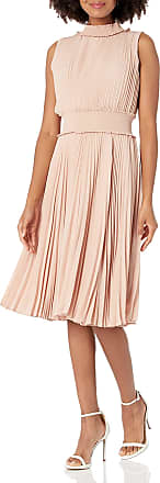 Nanette Lepore Womens Smocked High Neck Pleated Dress, Savannah Rose, 12