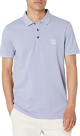 BOSS - Long-sleeved cotton-piqué polo shirt with contrast logo