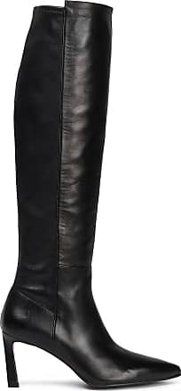 black leather knee high boots sale