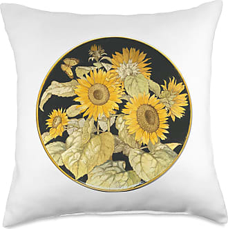 Multicolor 18x18 Minted Fresh Tees Sunflower Outer Space Milky Way Galaxy Universe Flower Throw Pillow 