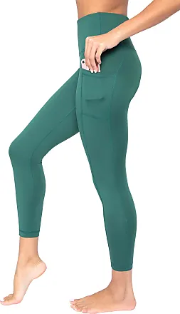 Yogalicious High Waist Ultra Soft Ankle Length Leggings with Pockets - Deep  Lichen green Nude Tech - Large