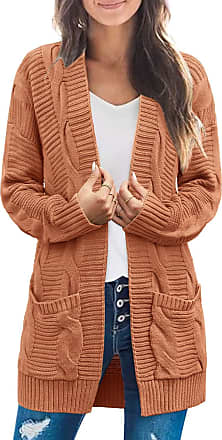 MEROKEETY Women's 2024 Fall Open Front Long Lantern Sleeve Cardigan  Oversized Chunky Outwear with Pocket Beige at  Women's Clothing store