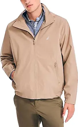 Nautica Men's Water Resistant Jacket Long Sleeve Zip Up Sherpa Lined  Quilted Stretch Coat