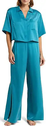 Lunya Women's Washable Silk High Rise Pants Set, Slope Teal, Blue, XL at   Women's Clothing store
