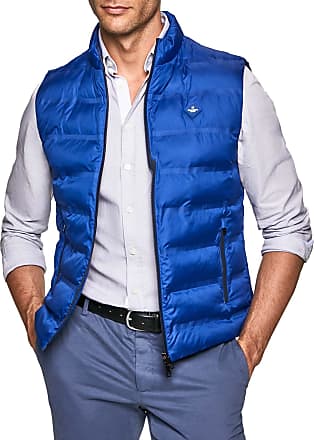 Hackett Stretch Cott Cord Wc Waistcoat in Blue for Men Mens Clothing Jackets Waistcoats and gilets 