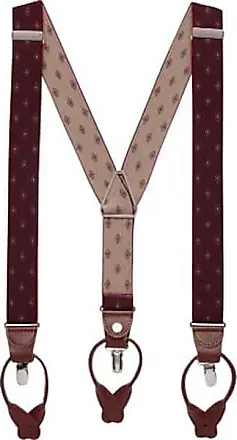 Men's Warehouse (NWT) Silk Suspenders (Braces) with Leather Fittings