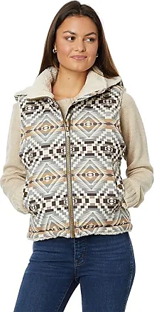 Pendleton Women's Berber Fleece Lined Vest - Tan Abiquiu Sky
