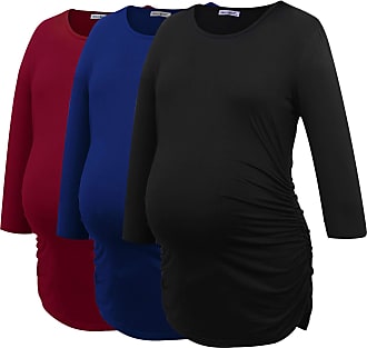 BBHoping Maternity Tops Short Short & Long Sleeves V-Neck Shirts Comfortable Pregnancy Top for Women 