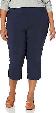 Briggs New York Women's Super Stretch Millenium Slimming Pull-on Ankle  Pant, Gravity Blue, 10 at  Women's Clothing store