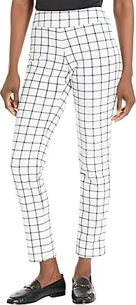 KRAZY LARRY Pull-On Ladies Pants Size 6 Black/Silver Diamond Print