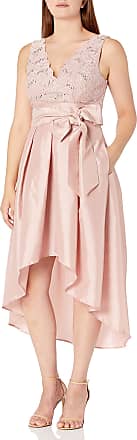 Jessica Howard Womens High-Low Dress with Lace Bodice, Blush, 6
