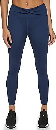 TOMMY HILFIGER SPORT Womens Pink Pocketed Pull-on Striped Active Wear High  Waist Leggings XL