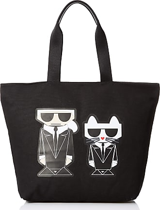 Karl Lagerfeld Essential Checkered Tote Bag - Black