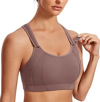 Buy SYROKAN Women's Sports Bra Wireless Comfort High Impact Support Bounce  Control Plus Size Workout Bra, Beige, 36G at