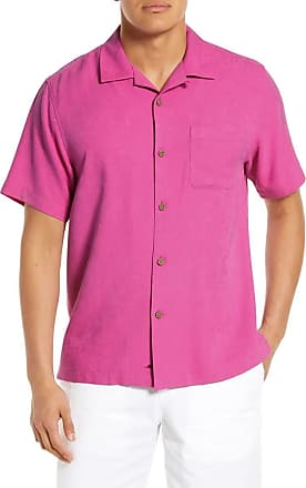 Tommy Bahama Men's Embroidered Surf The Wave Silk Camp Shirt (Color:  Continental, Size Large Tall) at  Men's Clothing store