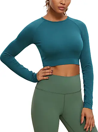 CRZ YOGA Pima Cotton Long Sleeve Shirts for Women Workout Crop Tops Loose  Cropped Sweatshirts Athletic Gym Shirts : : Clothing, Shoes 
