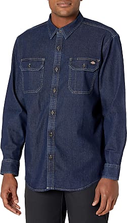  Maryia Men's Retro Distressed Denim Shirt Cotton Plus Size  Short Sleeve Button Down Casual Lapel Washed Work Jean Shirt : Clothing,  Shoes
