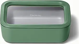 Caraway Home Small Ceramic Coated Glass Food Storage Container Perracotta