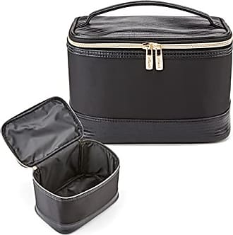 Nicexmas Woolen Yarn Makeup Bag Cosmetic Bag Large Capacity Checkered Travel Toiletry Bag, Size: 17x10cm, Brown