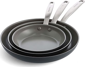 GreenPan Dover Healthy Ceramic Nonstick, 10 Piece Cookware Pots and Pans  Set, PFAS-Free, Dishwasher Safe, Comfort Grip Handle, Grey