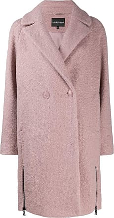 armani shearling jacket pink