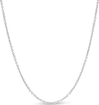 Available Length 16 to 24 Double Accent 14K White Gold 0.7mm 030 Gauge Franco Chain Necklace 