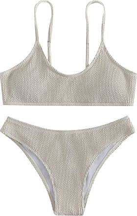  SOLY HUX Bikini Sets for Women Solid Textured Bikini