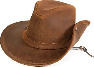 Minnetonka unisex Fold Up Hat - Flat Brimmed Cowboy Hat with Portable Fold-Up Design and Reinforced Brim