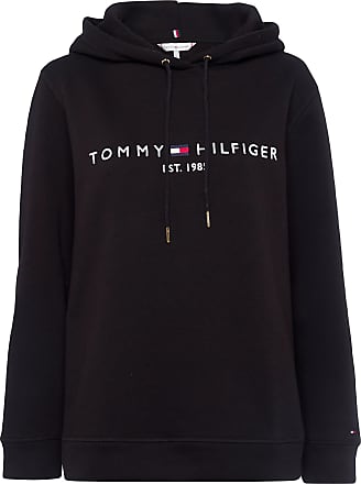 Damen Kleidung Hoodies & Pullover Sweater Lange Pullover Tommy Hilfiger Lange Pullover Grau gestreiftes Sweatshirt Tommy Hilfiger 