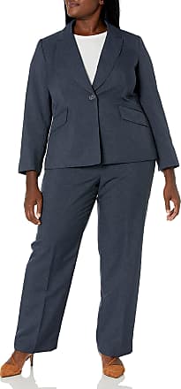 Le Suit Womens Crepe 1 Button Jacket & Slim Pant 