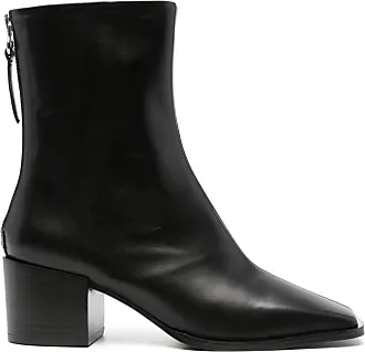 Aeyde Alby 30mm pointed-toe leather boots - Black