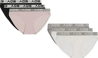 aqs Seamless Bikini Panties- Black + Nude - 6 Pack (Extra Large