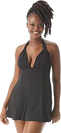 SHAPERMINT Essentials Swim Knot-Front Swim Dress, One Piece Bathing  Swimsuit for Women