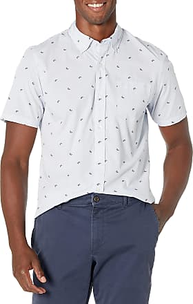Goodthreads Mens Standard-fit Short-sleeve Printed Button Down Shirt Brand
