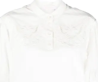 Chloé balloon-sleeve cotton blouse - White